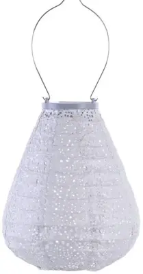 Lumiz solar lampion voor buiten tulip paisley 20cm silver, zilver - afbeelding 1