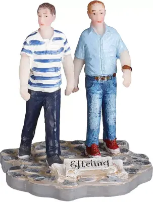 Luville Efteling Eftelingbezoekers: Wandelen in het park 5.5x5.5x6.5 cm - afbeelding 1