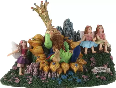 Luville Efteling Oberon met elfjes 17.5x12.5x11.5 cm - afbeelding 1