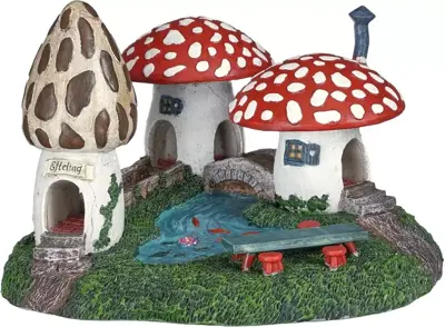 Luville Efteling Paddenstoelenparcours 19.5x19.5x13.5 cm - afbeelding 1