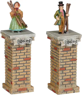 Luville Efteling Reizigers 2 stuks 2x2x7.5 cm - afbeelding 1