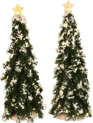 Luville General Snowy Conifer with lights 2 pieces - afbeelding 1