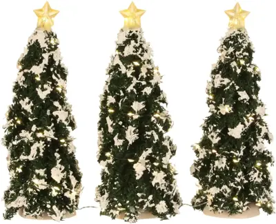 Luville General Snowy Conifer with lights 3 pieces - afbeelding 1
