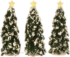 Luville General Snowy Conifer with lights 3 pieces - afbeelding 1