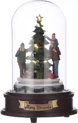 Luville Globe with Christmas tree battery operated - l13,5xw13,5xh20,5cm - afbeelding 1