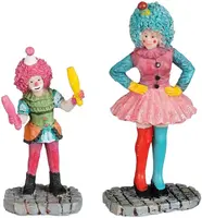 Luville Molendam Carnaval clowns 2 stuks - afbeelding 1