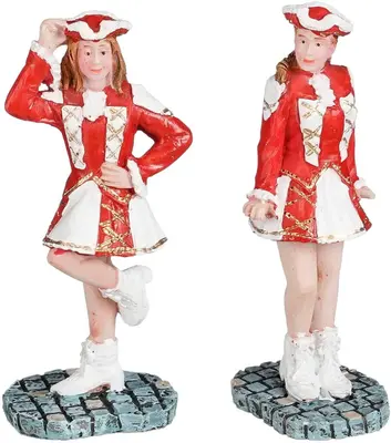 Luville Molendam Carnaval dansers woman 2 stuks - afbeelding 1