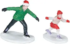 Luville Molendam Ice skating man and girl 2 pieces - afbeelding 1