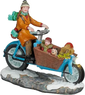 Luville Molendam Mom on her cargo bike battery operated - afbeelding 1
