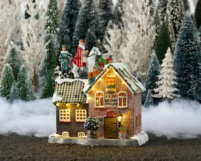 Luville Molendam Sinterklaas on roof battery operated - afbeelding 2