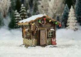 Luville Schneewald Berghutte led battery operated - afbeelding 2