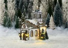 Luville Schneewald Elzas church battery operated - afbeelding 2
