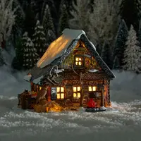 Luville Schneewald Woodworker barn led battery operated - afbeelding 2