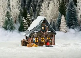 Luville Schneewald Woodworker barn led battery operated - afbeelding 3