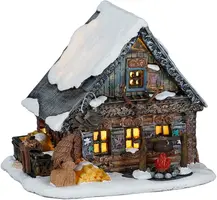 Luville Schneewald Woodworker barn led battery operated - afbeelding 1