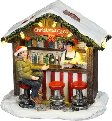 Luville Sledgeholm Christmas cafe battery operated - afbeelding 1