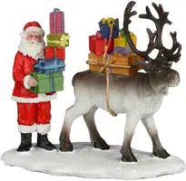 Luville Sledgeholm Santa and deer moving presents - afbeelding 1