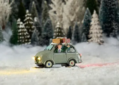 Luville Ville de Reidy Vintage French car battery operated - afbeelding 2