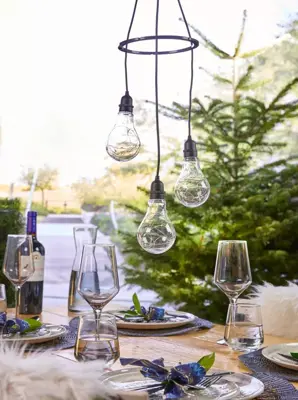 Luxform Hanglamp 3xgloeilamp d78cm zwart - afbeelding 2
