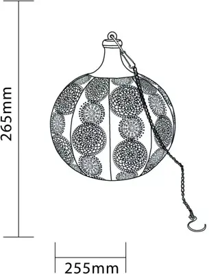 Luxform Lantaarn bol "Tiznit" h27b25cm - afbeelding 5