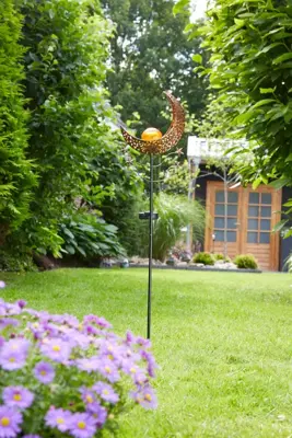 Luxform Solar mandala tuinsteker moon oranje - afbeelding 4