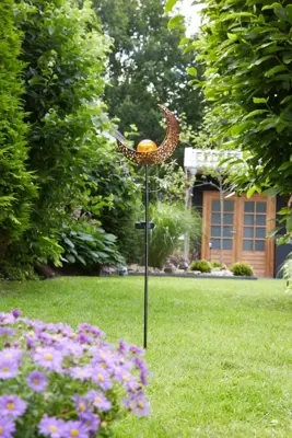 Luxform Solar mandala tuinsteker moon oranje - afbeelding 5