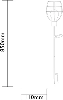 Luxform Solar metaaldraad Bottle - afbeelding 3