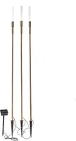 Luxform solar Ronda 3 tuinstekers beige, 11 lumen - afbeelding 1