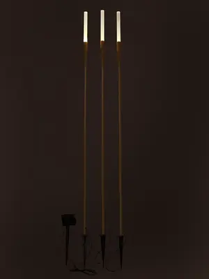 Luxform solar Ronda 3 tuinstekers beige, 11 lumen - afbeelding 2