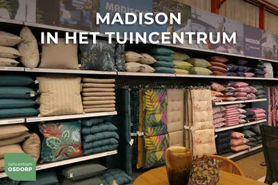 Madison buitenkussen piping panama 45x45cm mocca - afbeelding 3