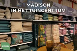 Madison buitenkussen piping panama 45x45cm mocca - afbeelding 3