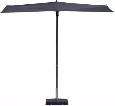 Madison parasol sun wave 270x150cm grey - afbeelding 1