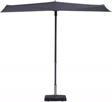 Madison parasol sun wave 270x150cm grey - afbeelding 1