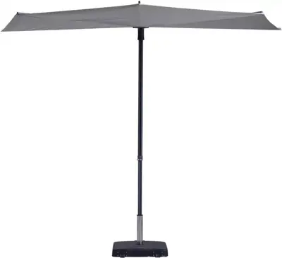 Madison parasol sun wave 270x150cm light grey - afbeelding 1