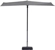 Madison parasol sun wave 270x150cm light grey - afbeelding 1