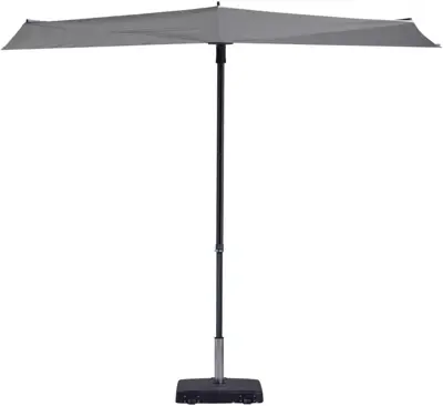 Madison parasol sun wave 270x150cm light grey - afbeelding 2