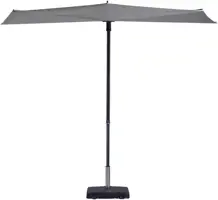 Madison parasol sun wave 270x150cm light grey - afbeelding 2