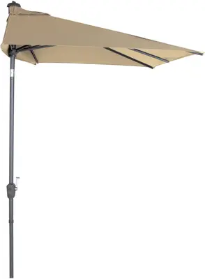 Madison parasol triangle 210x130cm ecru - afbeelding 1
