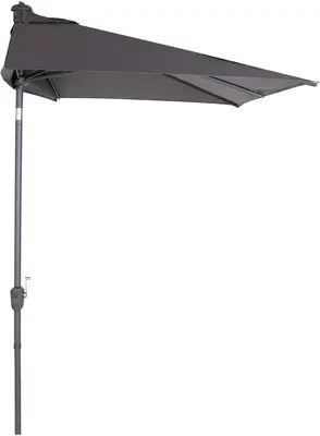 Madison parasol triangle 210x130cm grey - afbeelding 1