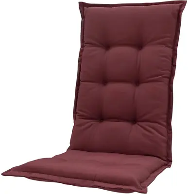 Madison stoelkussen hoge rug 123cm panama bordeaux - afbeelding 1