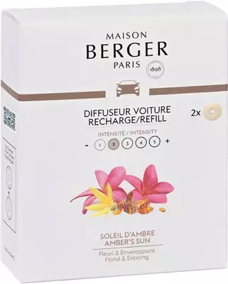 Maison Berger Paris navulling autoparfum amber's sun 2 stuks