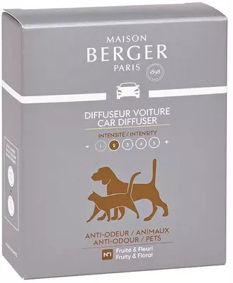 Maison Berger Paris navulling autoparfum anti-odour pets fruity & floral 2 stuks