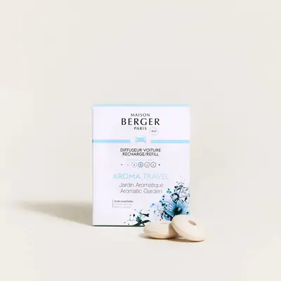 Maison Berger Paris navulling autoparfum aroma travel aromatic garden 2 stuks - afbeelding 2