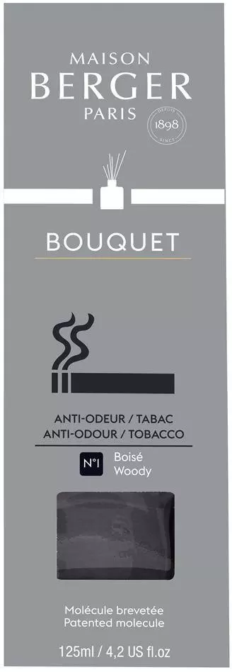 Maison Berger Paris parfumverspreider cube anti-odour tobacco woody 125 ml - afbeelding 2