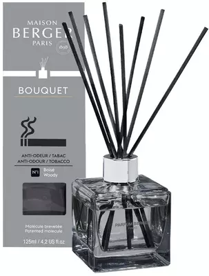 Maison Berger Paris parfumverspreider cube anti-odour tobacco woody 125 ml - afbeelding 1