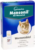 Mansonil All Worm Cat – Ontwormingstabletten voor Katten – 4 stuks - afbeelding 2