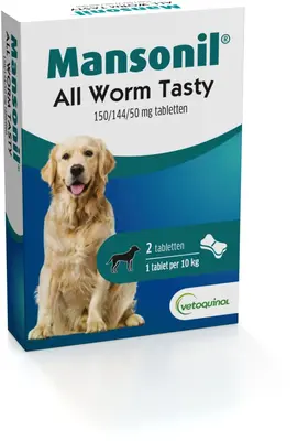 Mansonil All Worm Dog Tasty 2 tabletten