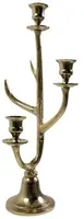 Mars & More kandelaar aluminium gewei 14x14x48cm goud - afbeelding 1