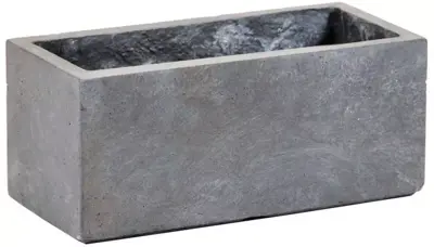 Mcollections balkonbak clayfibre 40x17,2x17,2 cm grijs - afbeelding 1
