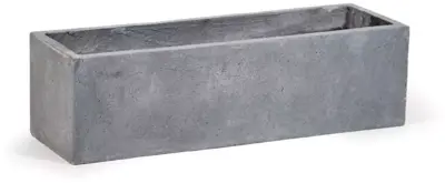 Mcollections balkonbak clayfibre 60x17,2x17,2 cm grijs - afbeelding 1